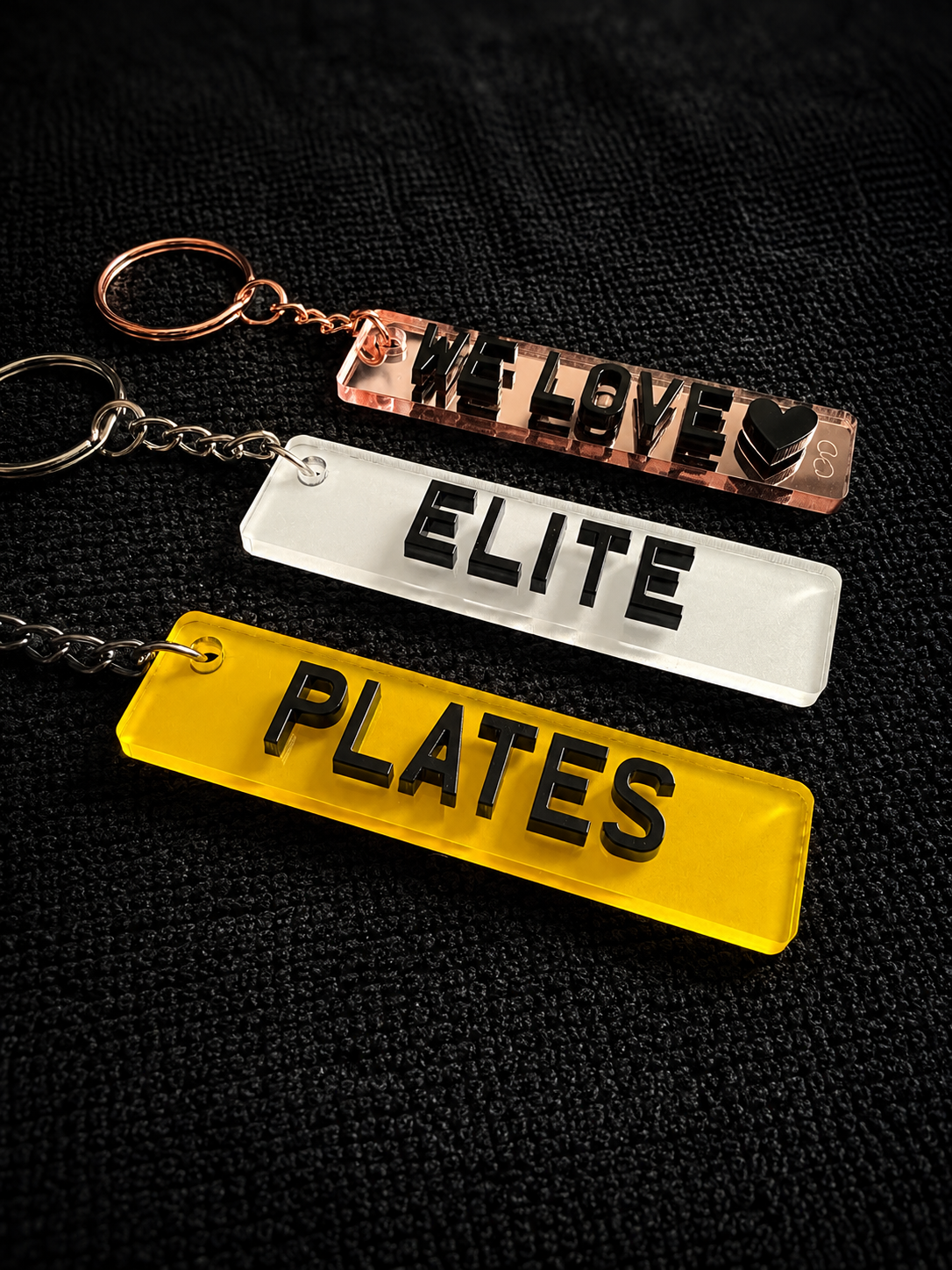 4D Number Plate Keyring