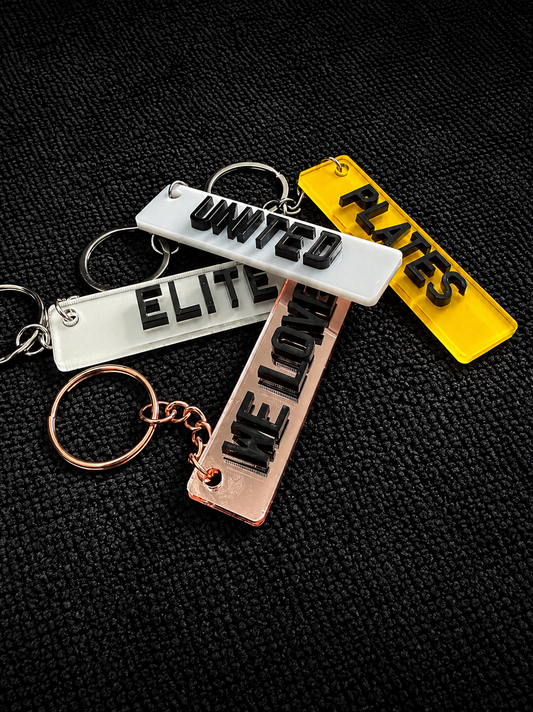 4D Number Plate Keyring