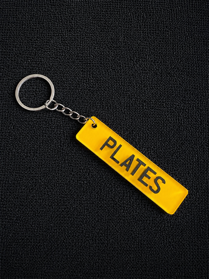 4D Number Plate Keyring