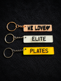 4D Number Plate Keyring