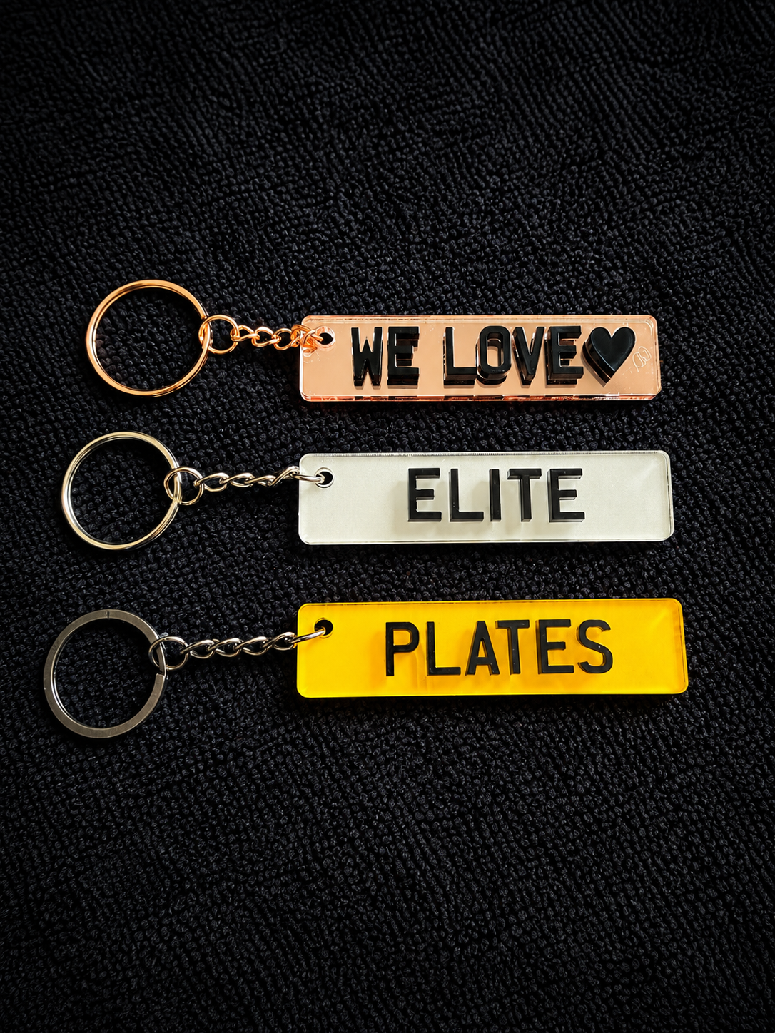 4D Number Plate Keyring