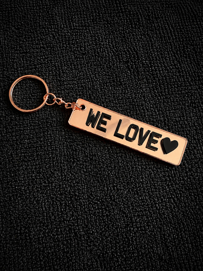 4D Number Plate Keyring